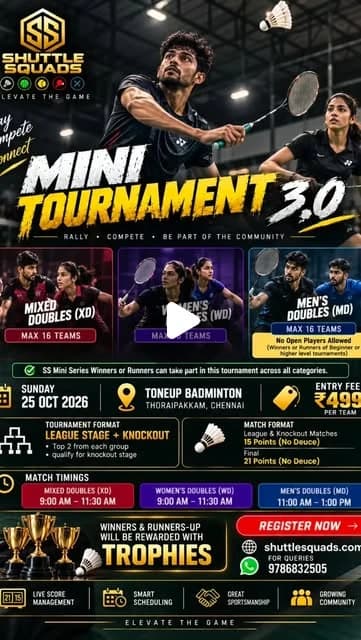 Shuttle Squads MINI TOURNAMENT 3.0