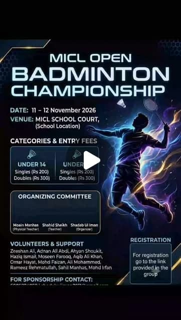MICL OPEN BADMINTON CHAMPIONSHIP