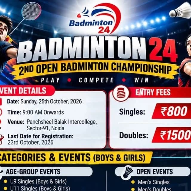 BADMINTON 24 2ND OPEN BADMINTON CHAMPIONSHIP