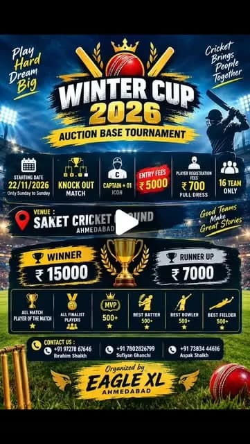 WINTER CUP 2026 AUCTION BASE TOURNAMENT