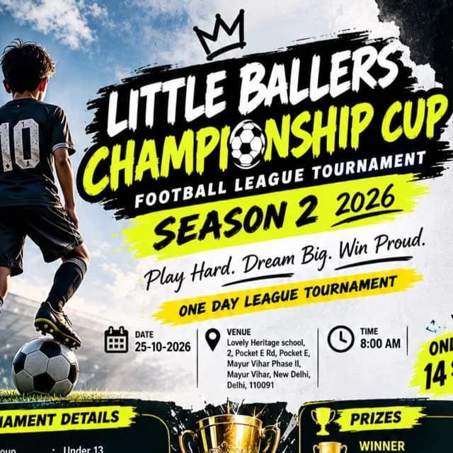 Little Ballers Championship Cup Football League Tournament Season 2 2026