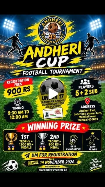 ANDHERI CUP FOOTBALL TOURNAMENT