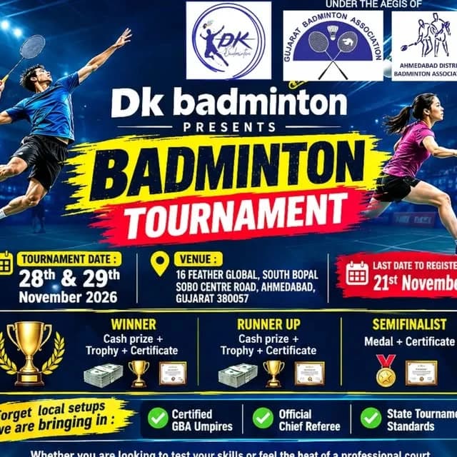 DK Badminton Presents BADMINTON TOURNAMENT