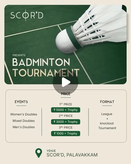 SCOR'D Inaugural Badminton Tournament