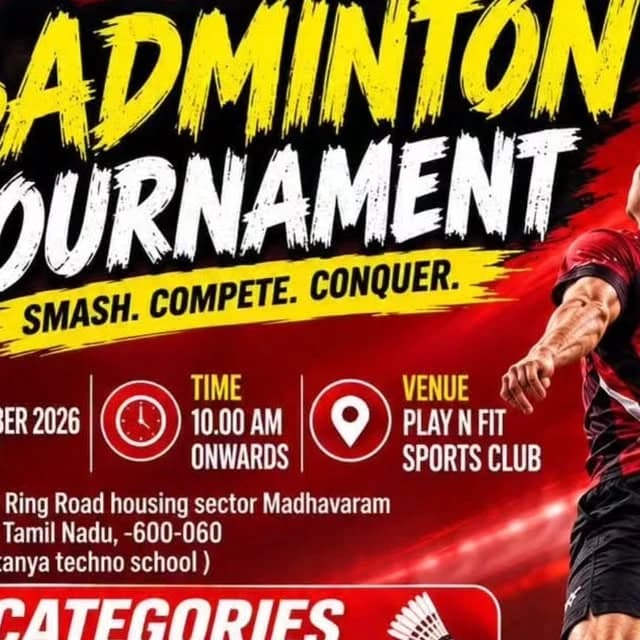 BADMINTON TOURNAMENT SMASH. COMPETE. CONQUER.