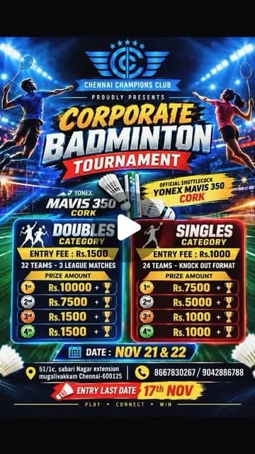 Corporate Badminton Tournament