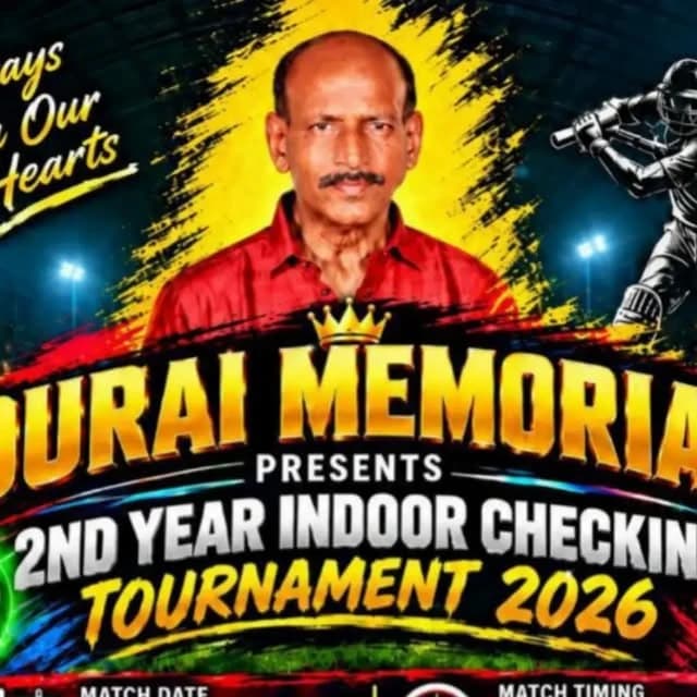 Durai Memorial Presents 2nd Year Indoor Checking Tournament 2026