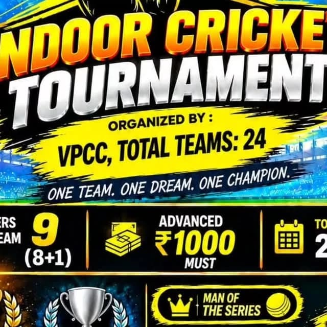 INDOOR CRICKET TOURNAMENT - VPCC