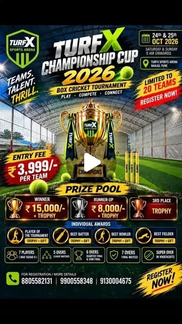 TURFX Championship Cup 2026 Box Cricket Tournament