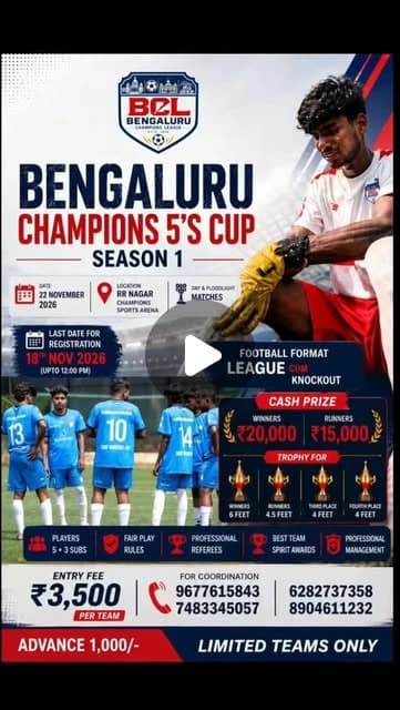 Bengaluru Champions 5's Cup Season 1